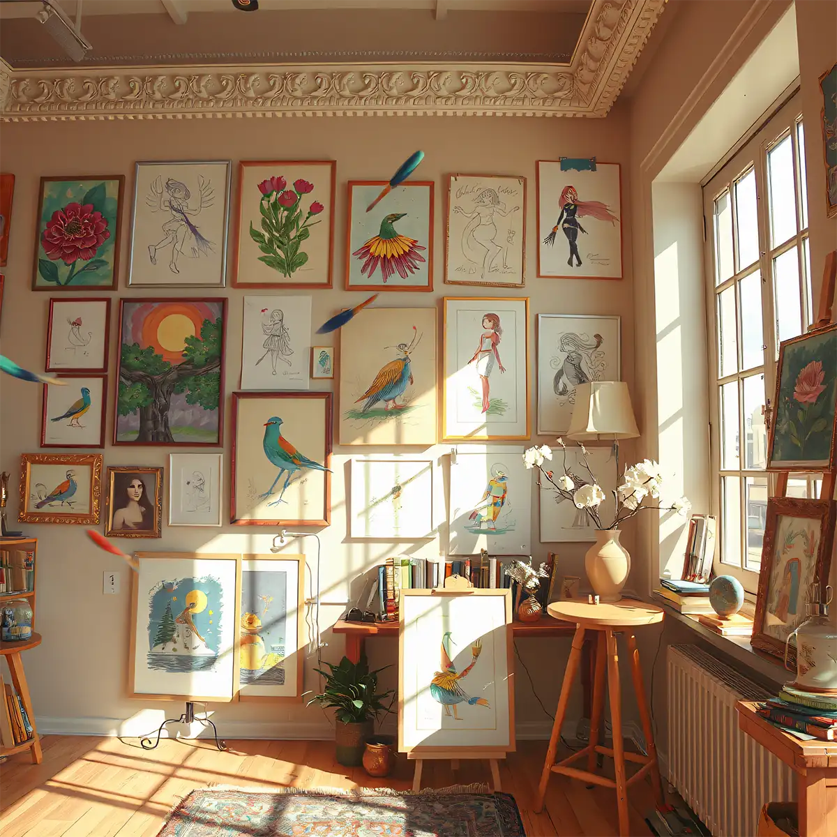 Art school portfolio preparation and review session at Muzart Schools