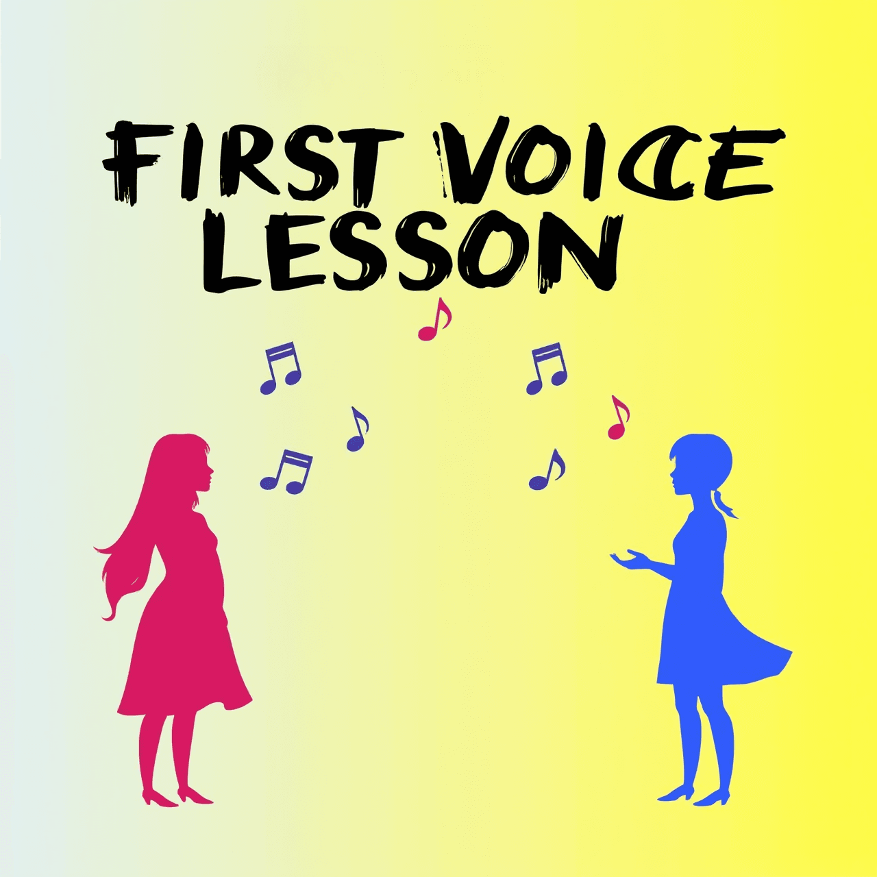 Artistic representation of first voice lesson experience in Etobicoke
