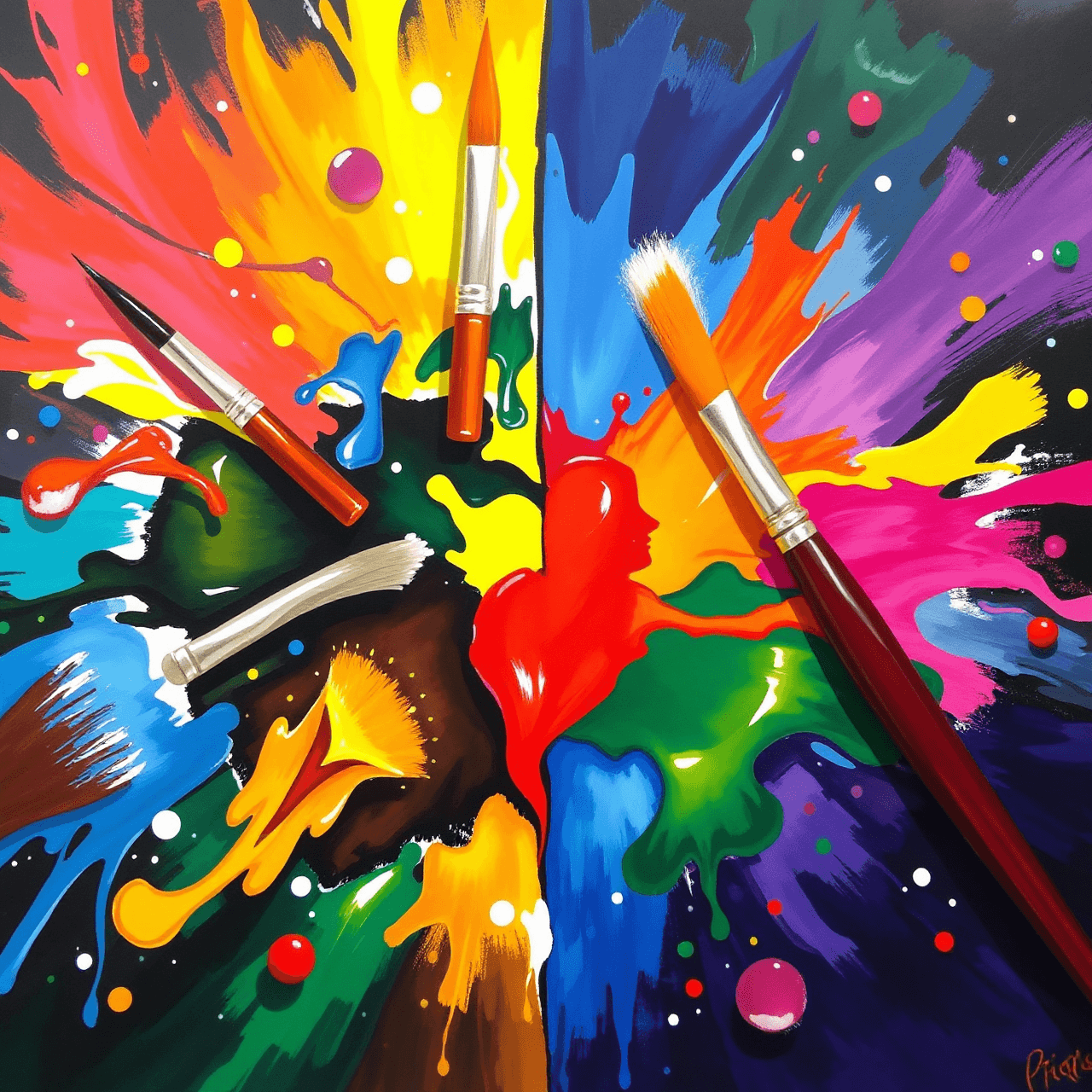 Artistic interpretation comparing group and private art lesson approaches
