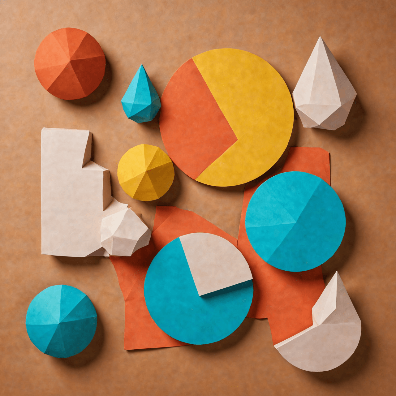 Stylized illustration of sculpture materials and 3D art forms for young artists