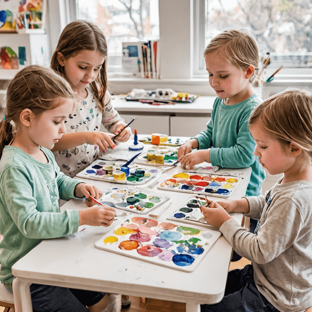 Children choosing hands-on art activities over screens finding creative balance in Toronto art classes
