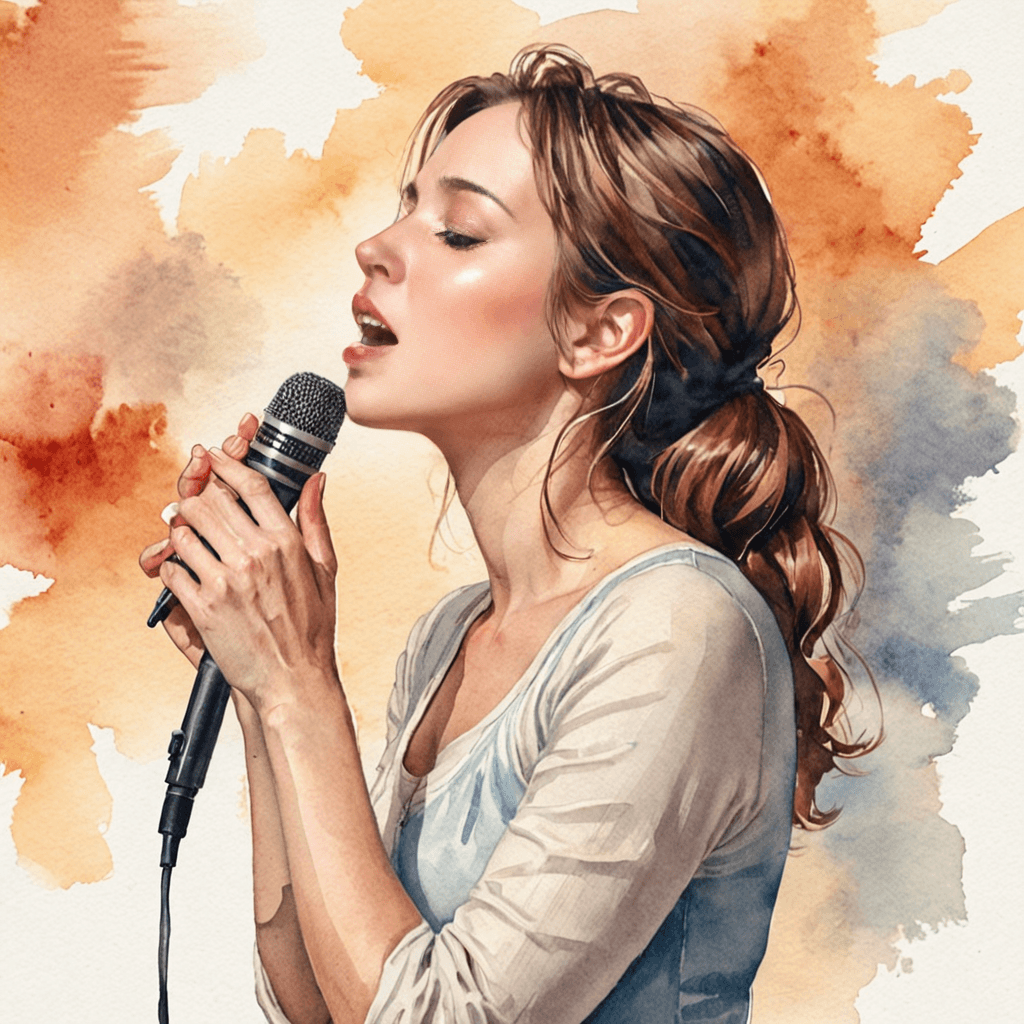 Young child practicing proper breathing technique during professional voice lesson with instructor at Etobicoke music studio