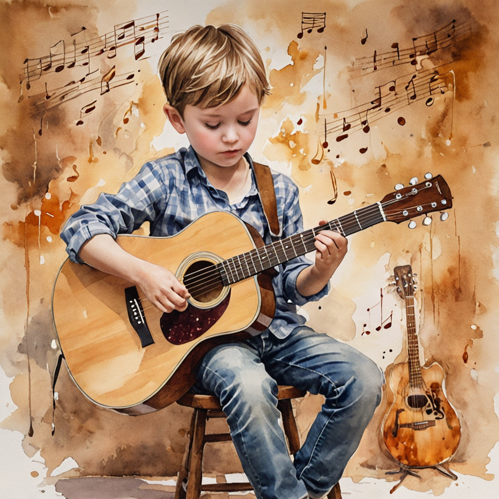 Young guitarist practicing rhythm with a metronome in Etobicoke music studio