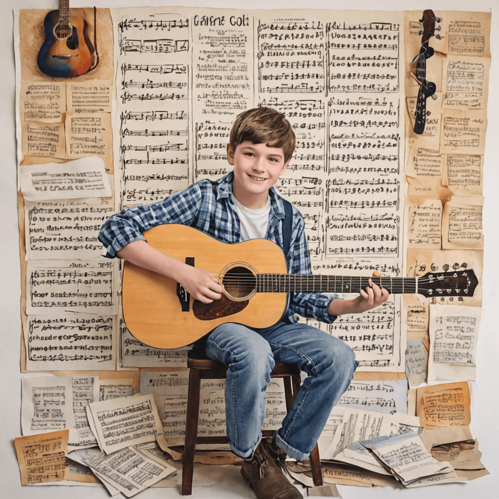 Young guitarist learning different music styles at lesson in Etobicoke, exploring rock, classical, and folk guitar techniques with instructor