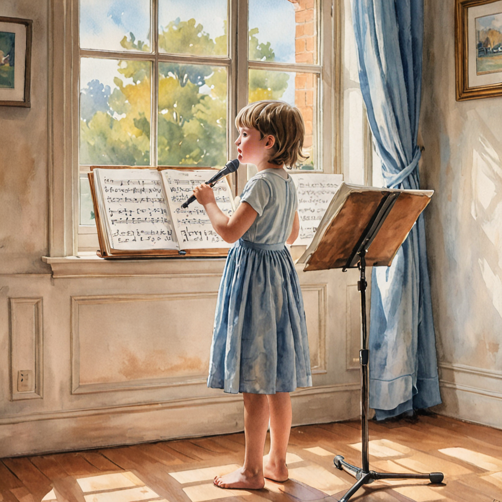 Young singer practicing healthy vocal technique during voice lesson in Toronto studio with proper posture and breath support